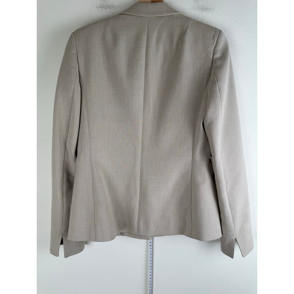 Akris Punto Double Breasted Tailored Blazer Beige Size 4 - Picture 9 of 15